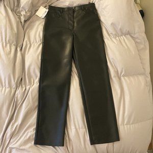 NWT Aritzia "Melina High Crop" Vegan Leather Pants - Size 12